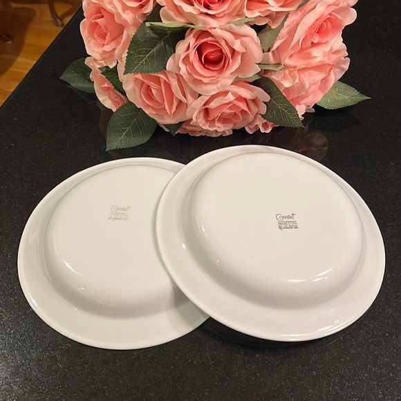 Corning Corelle "Indigo" Rimmed Cereal / Soup bowls. (Set of 2). - Picture 2 of 9